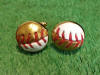 Gold Baseball Cufflinks - Cuff Links Made From a Real Gold Baseball