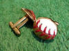 Gold Baseball Cufflinks - Cuff Links Made From a Real Gold Baseball