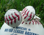 Real Game Used Authentic MLB Baseball Cufflinks