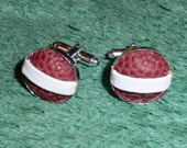 Football Cufflinks with Laces