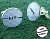 Personalized Golf Ball Cufflinks - Handmade Cuff Links From a Real Golf Ball